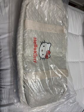 Hello Kitty Quilted Cream Tote with Red Accent